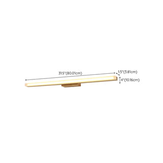 ZOWALA - Simple Rectangular Wooden LED Bathroom Vanity Light Image - 20