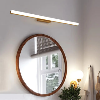 ZOWALA - Simple Rectangular Wooden LED Bathroom Vanity Light Image - 2