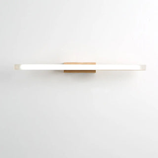 ZOWALA - Simple Rectangular Wooden LED Bathroom Vanity Light Image - 8