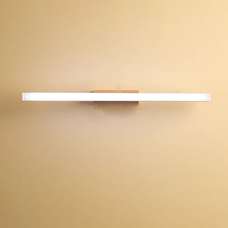 ZOWALA - Simple Rectangular Wooden LED Bathroom Vanity Light Image - 9