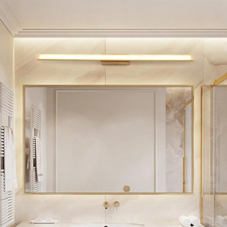 ZOWALA - Simple Rectangular Wooden LED Bathroom Vanity Light Image - 6