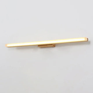 ZOWALA - Simple Rectangular Wooden LED Bathroom Vanity Light Image - 11