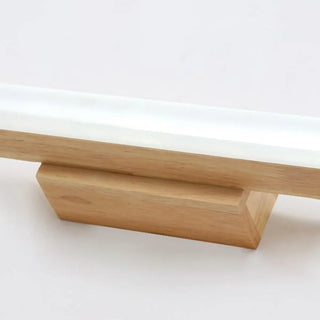 ZOWALA - Simple Rectangular Wooden LED Bathroom Vanity Light Image - 14