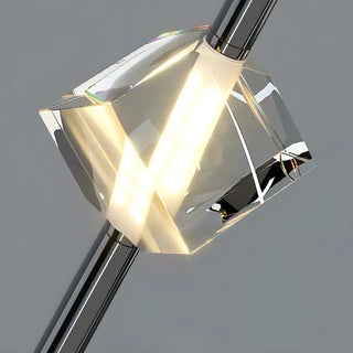 ZOWALA - Modern Black Crystal Rod Cylinder Bedroom Pendant Light Image - 10