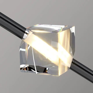 ZOWALA - Modern Black Crystal Rod Cylinder Bedroom Pendant Light Image - 12