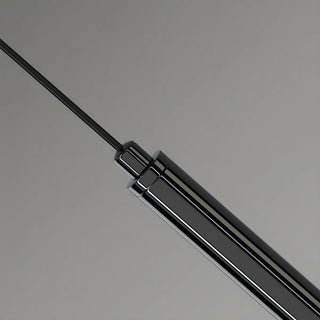 ZOWALA - Modern Black Crystal Rod Cylinder Bedroom Pendant Light Image - 13