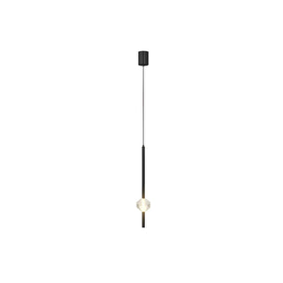 ZOWALA - Modern Black Crystal Rod Cylinder Bedroom Pendant Light Image - 14