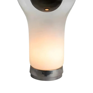 Simple Unique Geometric Nickel Base Glass Table Lamp Zawala Image - 12