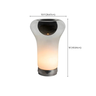 Simple Unique Geometric Nickel Base Glass Table Lamp Zawala #size