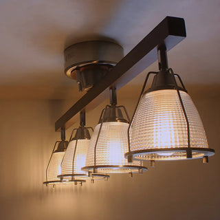 ZOWALA - Elegant Bowl Glass Shade Wood Fixed Track Light Black Image - 6