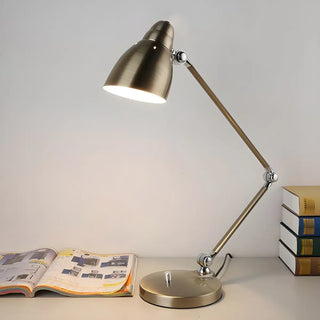 Golden Classic Adjustable Metal Shade Desk Study Lamp Zawala Image - 2