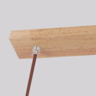 ZOWALA - Minimalist Wood White Globe Glass Dining Room Pendant Light Image - 7