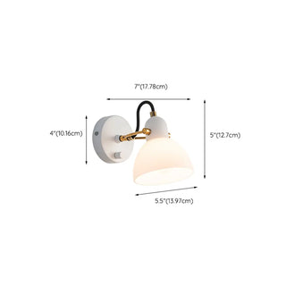ZOWALA - Nordic Adjustable Arm White Bedroom Vanity Light #size