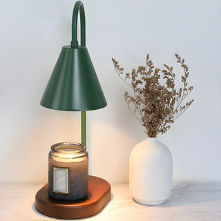 Simple Nordic Green Cone Shade Wooden Base Table Lamp Zawala Image - 11