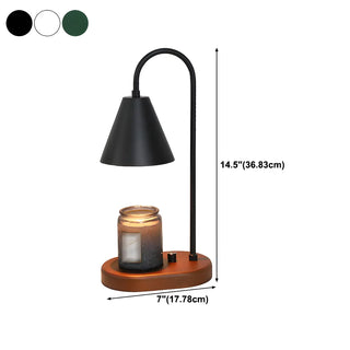 Simple Nordic Green Cone Shade Wooden Base Table Lamp Zawala #size
