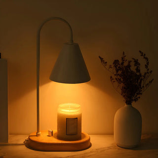 Simple Nordic Green Cone Shade Wooden Base Table Lamp Zawala Image - 6