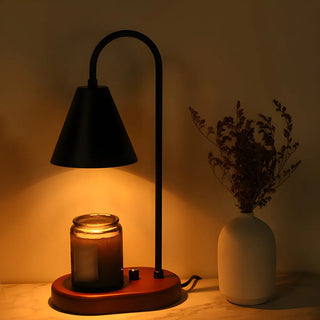 Simple Nordic Green Cone Shade Wooden Base Table Lamp Zawala Image - 7