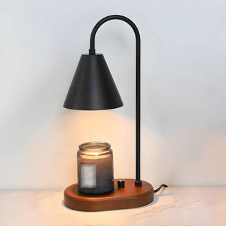 Simple Nordic Green Cone Shade Wooden Base Table Lamp Zawala Image - 9