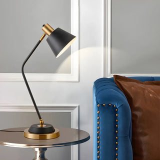 Stylish Bell Shade Bend Arm Small Study Table Lamp Zawala Image - 3