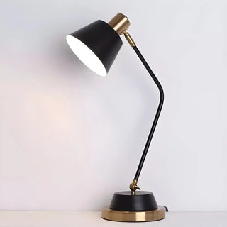 Stylish Bell Shade Bend Arm Small Study Table Lamp Zawala Image - 8