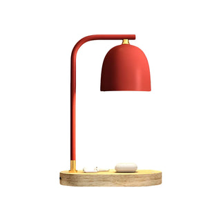 Bedroom Minimalist Black Dome Wooden Base Table Lamp Zawala Image - 12