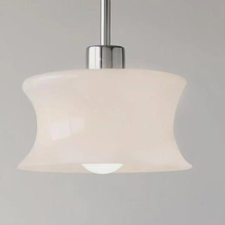 Nordic Bedroom White Resin Curved Cylinder Pendant Light Zawala Image - 12