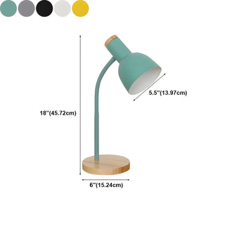 Beige Simple Bell Shape Metal Bedside Table Lamp Zawala #size