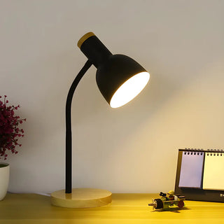 Beige Simple Bell Shape Metal Bedside Table Lamp Zawala Image - 3