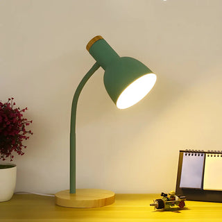 Beige Simple Bell Shape Metal Bedside Table Lamp Zawala Image - 4