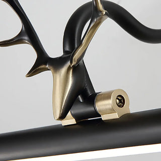 Nordic Antler Metal Bathroom Black LED Vanity Lights Zawala Image - 21