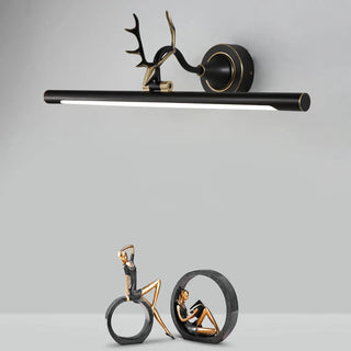 Nordic Antler Metal Bathroom Black LED Vanity Lights Zawala Image - 8