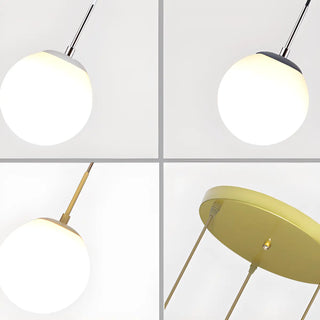 ZOWALA - Nordic Globe 4-Light Black Dining Room Pendant Light Image - 14
