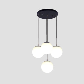 ZOWALA - Nordic Globe 4-Light Black Dining Room Pendant Light Image - 18
