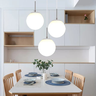 ZOWALA - Nordic Globe 4-Light Black Dining Room Pendant Light Image - 2