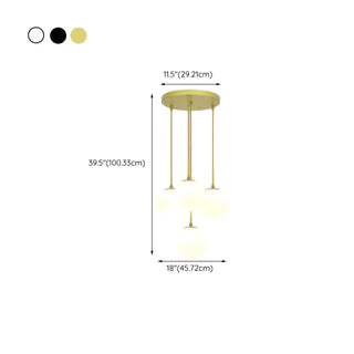 ZOWALA - Nordic Globe 4-Light Black Dining Room Pendant Light Image - 23