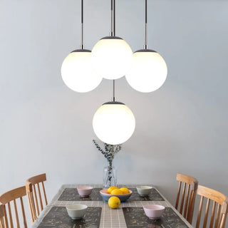 ZOWALA - Nordic Globe 4-Light Black Dining Room Pendant Light Image - 3