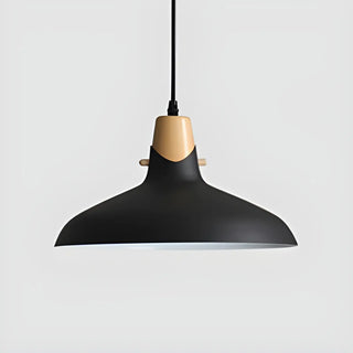 ZOWALA - Minimalist Black White Metal Bell Dining Room Pendant Light Image - 5