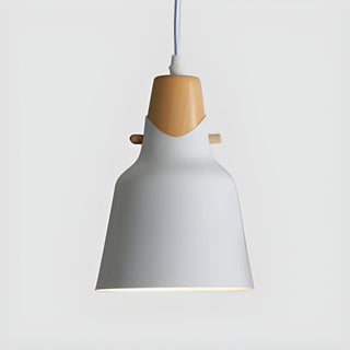 ZOWALA - Minimalist Black White Metal Bell Dining Room Pendant Light Image - 6