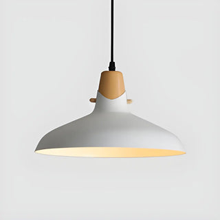 ZOWALA - Minimalist Black White Metal Bell Dining Room Pendant Light Image - 7