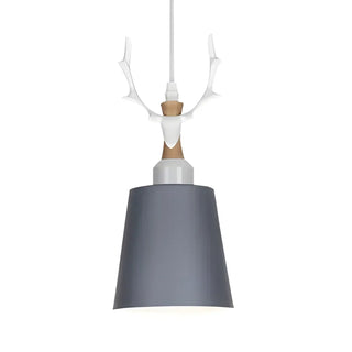 ZOWALA - Nordic Colorful Metal Bucket Antler Kids Room Pendant Light Image - 12