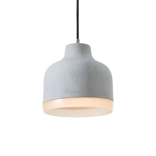 ZOWALA - Industrial Dining Room Cement Grey Dome Pendant Light Image - 10