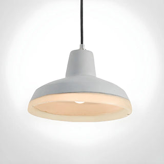 ZOWALA - Industrial Dining Room Cement Grey Dome Pendant Light Image - 11