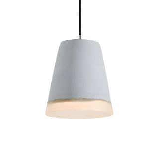 ZOWALA - Industrial Dining Room Cement Grey Dome Pendant Light Image - 9