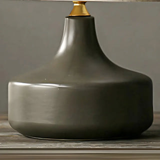 Living Room Simple Column Fabric Gray Base Table Lamp Zawala Image - 11
