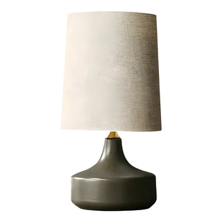Living Room Simple Column Fabric Gray Base Table Lamp Zawala Image - 12