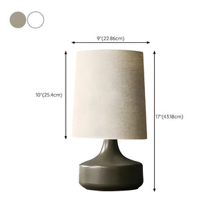 Living Room Simple Column Fabric Gray Base Table Lamp Zawala #size