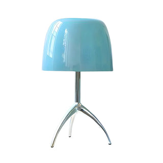 Stylish Chrome Tripod White Glass Shade Table Lamp Zawala Image - 16