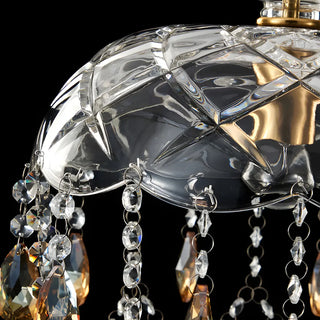 Nordic Clear Dome Bedroom Adjustable Crystal Pendant Light Zawala Image - 14