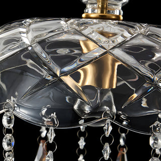 Nordic Clear Dome Bedroom Adjustable Crystal Pendant Light Zawala Image - 16