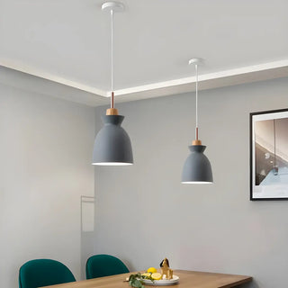Modern Colorful Mini Metal Bell Pendant Light Set Zawala Image - 2